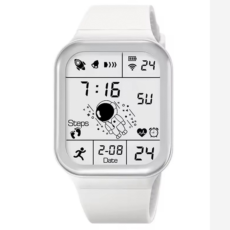 Digital Wristwatch – Astronaut Display, White Band Child