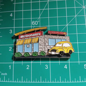 McDonald’s Enamel Drive Thru Magnetic Pin – Rare Promotional Refrigerator Magnet